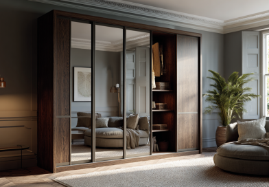 ארון הזזה בסגנון עץ