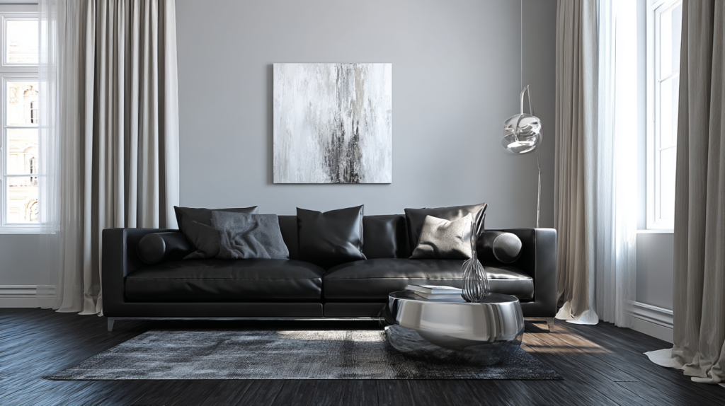 ספת עור שחורה