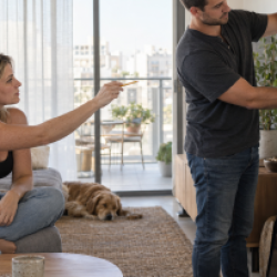 גובה תליית טלוויזיה ומרחק צפייה בסלון