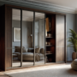 ארון הזזה בסגנון עץ